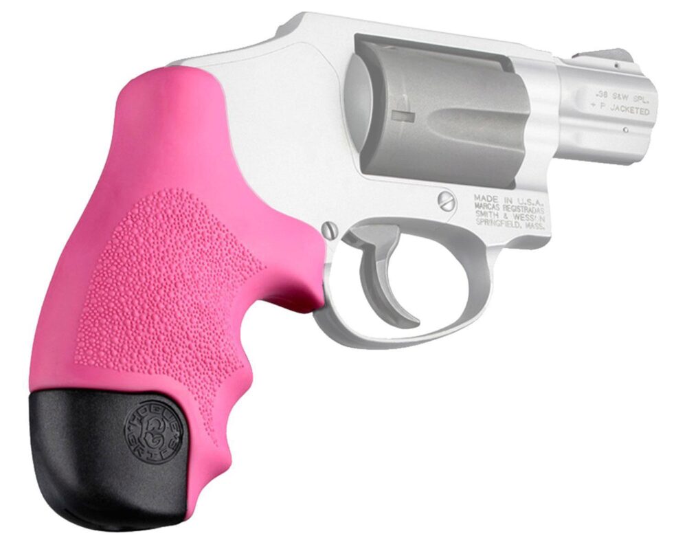 Hogue 60027 OverMolded Tamer  Cobblestone Pink Rubber with Finger