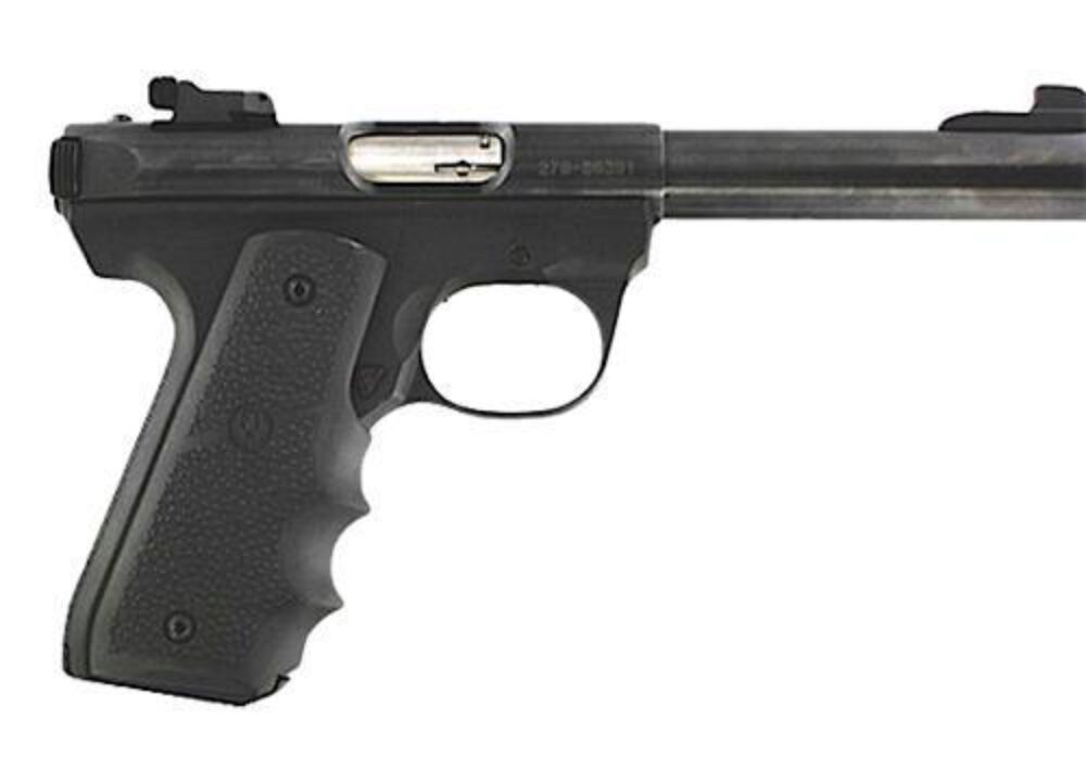 Hogue 82080 Rubber Grip  Black Rubber for Ruger Mark II 22/45