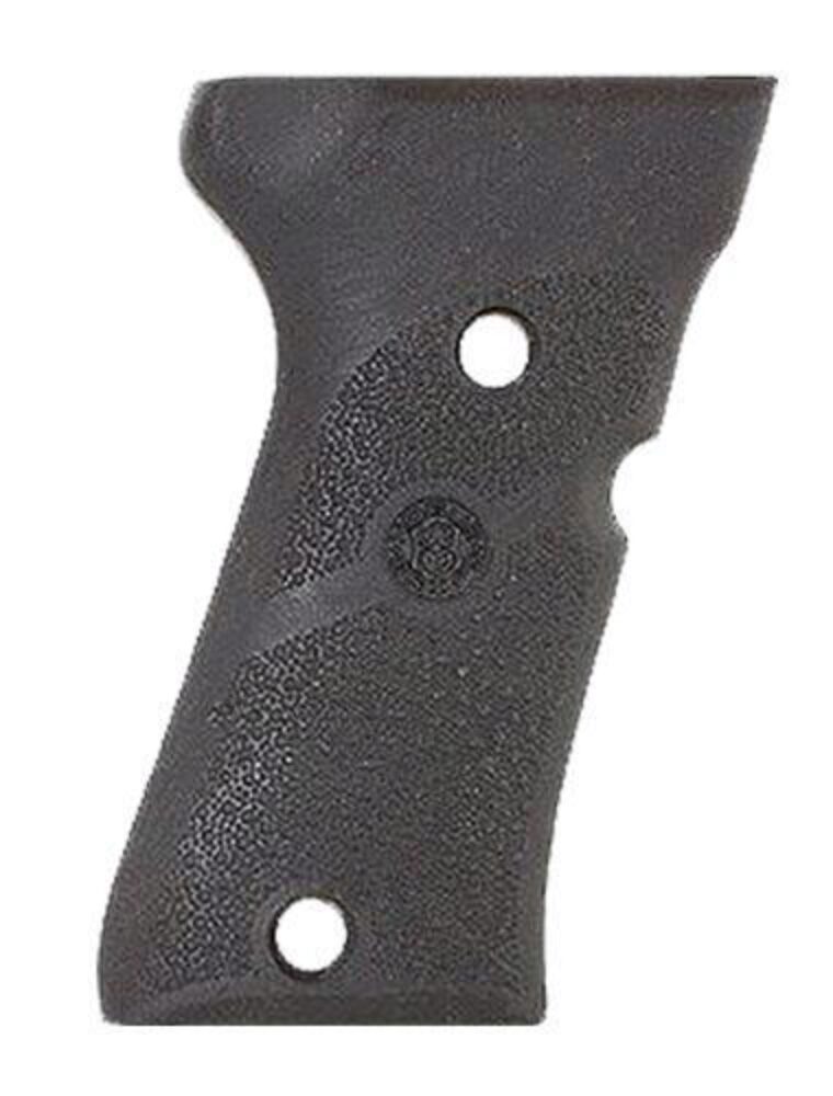 Hogue 93010 Grip Panels  Cobblestone Black Rubber for Beretta 92