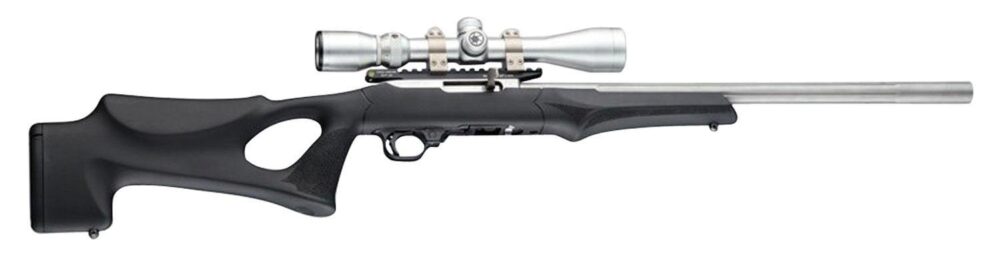 Hogue 22070 OverMolded Rifle Stock Fixed Thumbhole Black OverMold