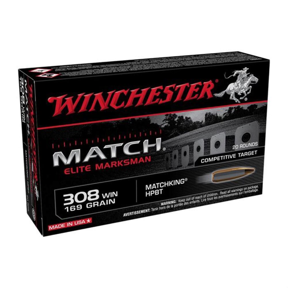 Winchester Ammo S308M2 Match Elite Marksman 308 Win 169 gr Sierra