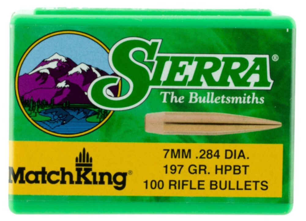 Sierra 1997 MatchKing  7mm .284 197 gr Hollow Point Boat Tail/ 10