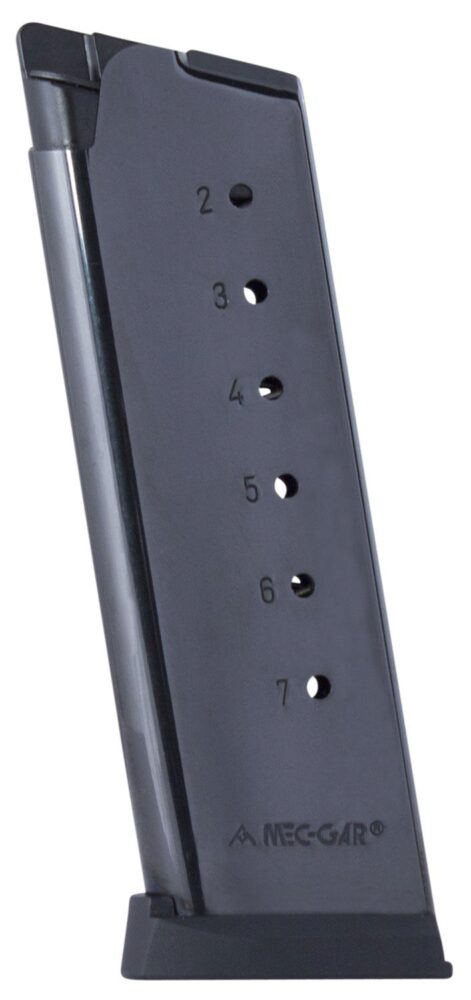 Mec-Gar MGCO4507BPF Standard  Blued Detachable 7rd 45 ACP for 191