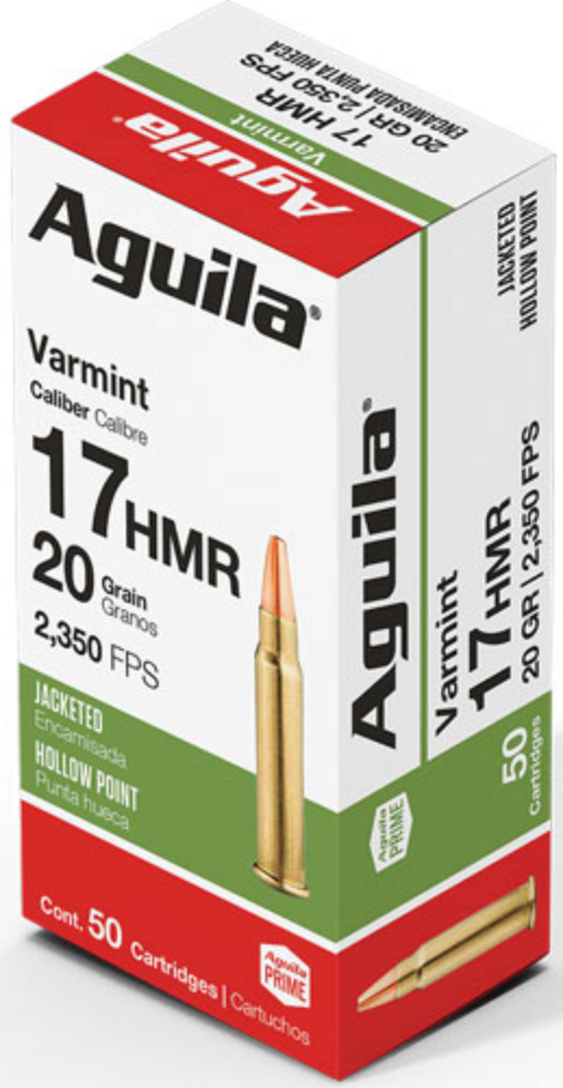 Aguila 1B222347 Target & Range Varmint 17 HMR 20 gr Jacketed Holl