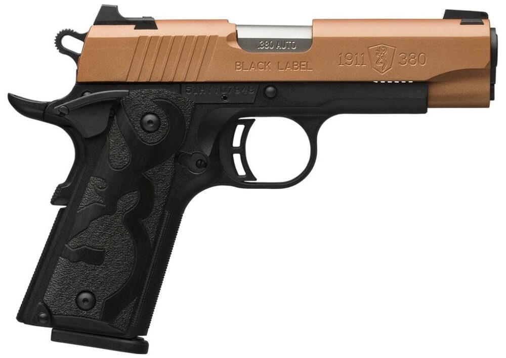 Browning 051988492 1911-380 Black Label Compact Frame 380 ACP 8+1