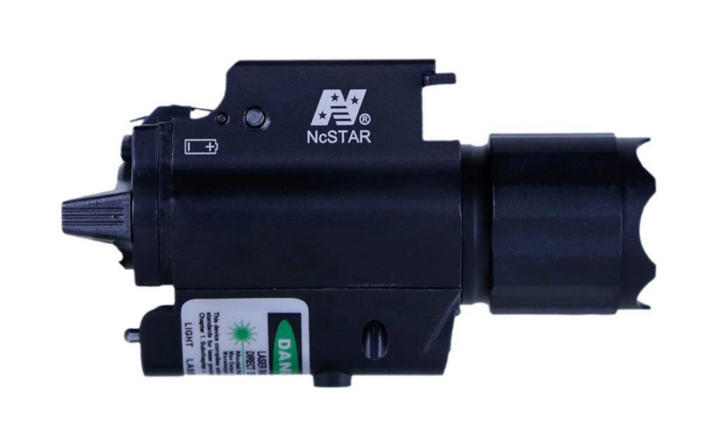 NcStar AQPFLSG Flashlight & Green Laser  Black Anodized 200 Lumen