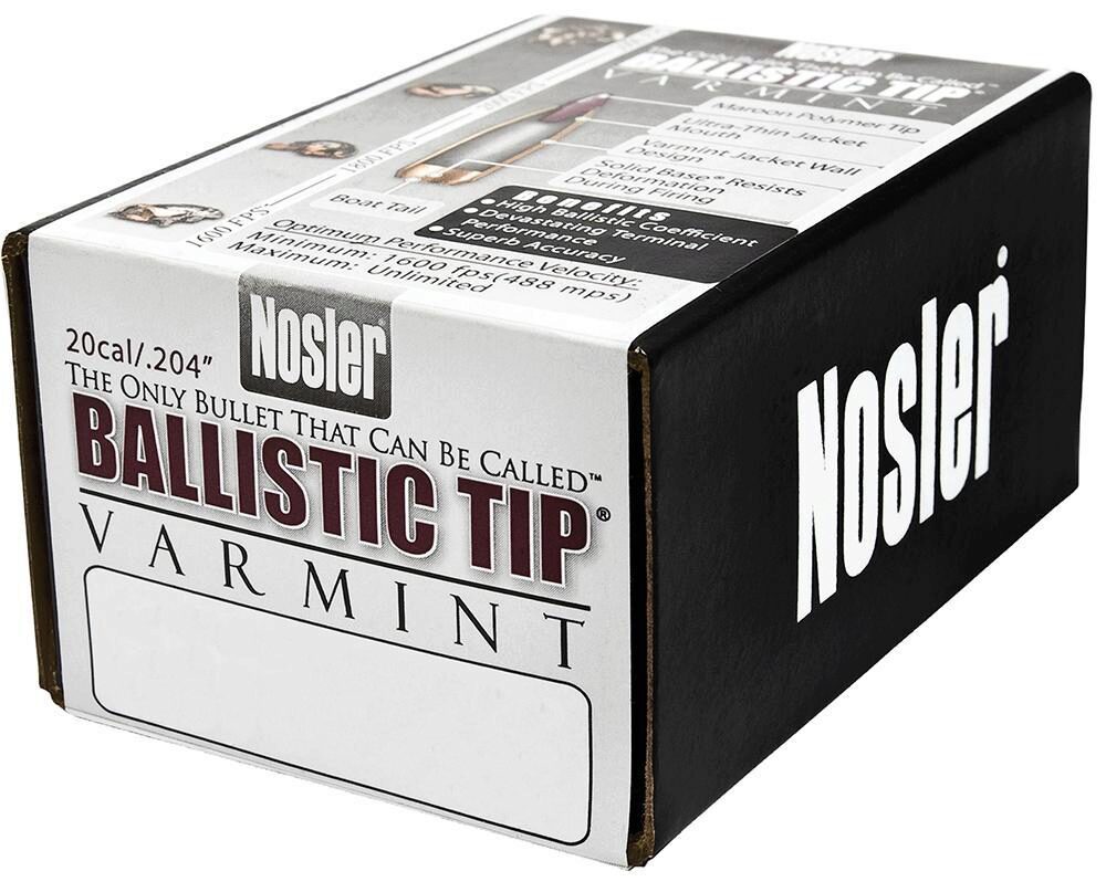 Nosler 52111 Ballistic Tip  204 Ruger .204 40 gr Spitzer/ 100 Per
