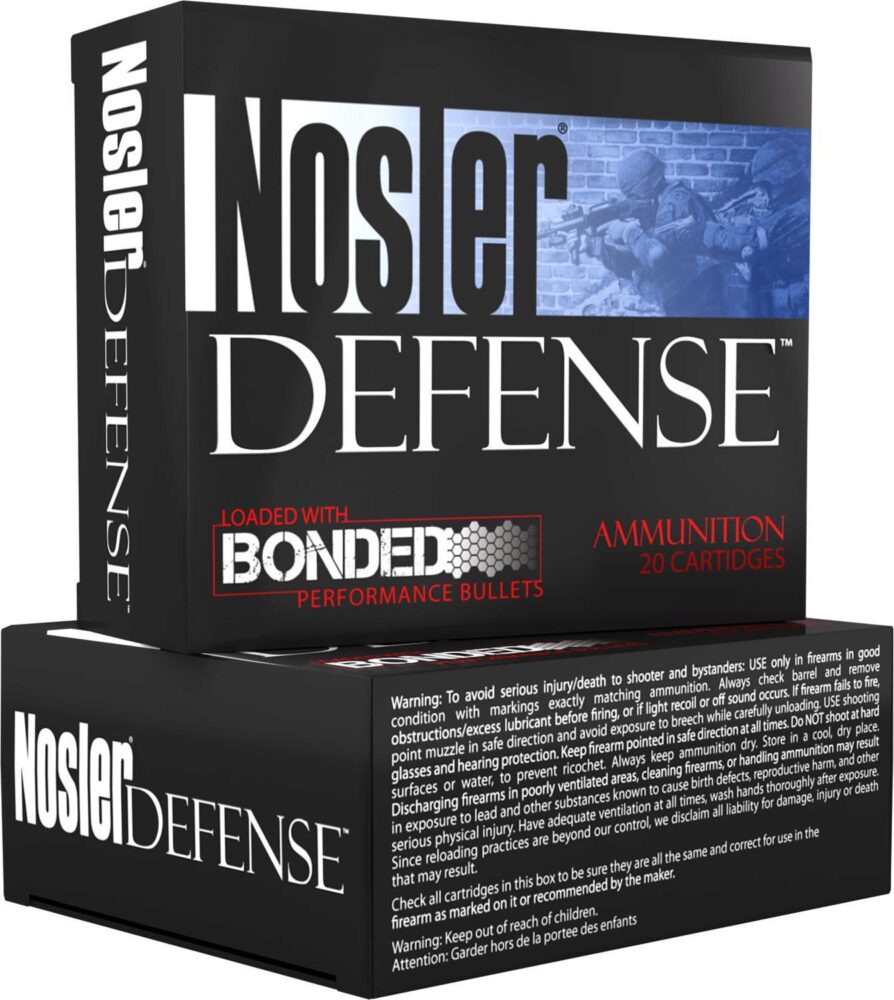 Nosler 39123 Defense Handgun 40 S&W 200 gr Hollow Point 20 Per Bo