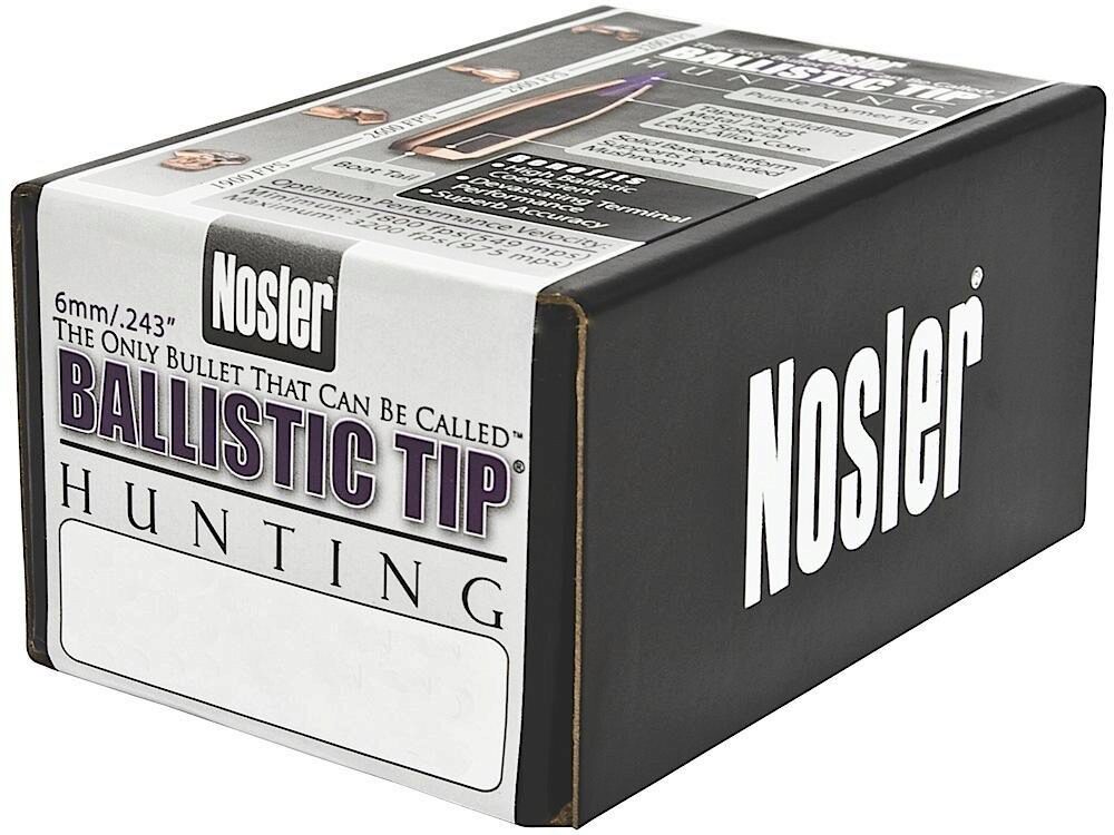 Nosler 24090 Ballistic Tip  6mm .243 90 GR Ballistic Tip Hunting/