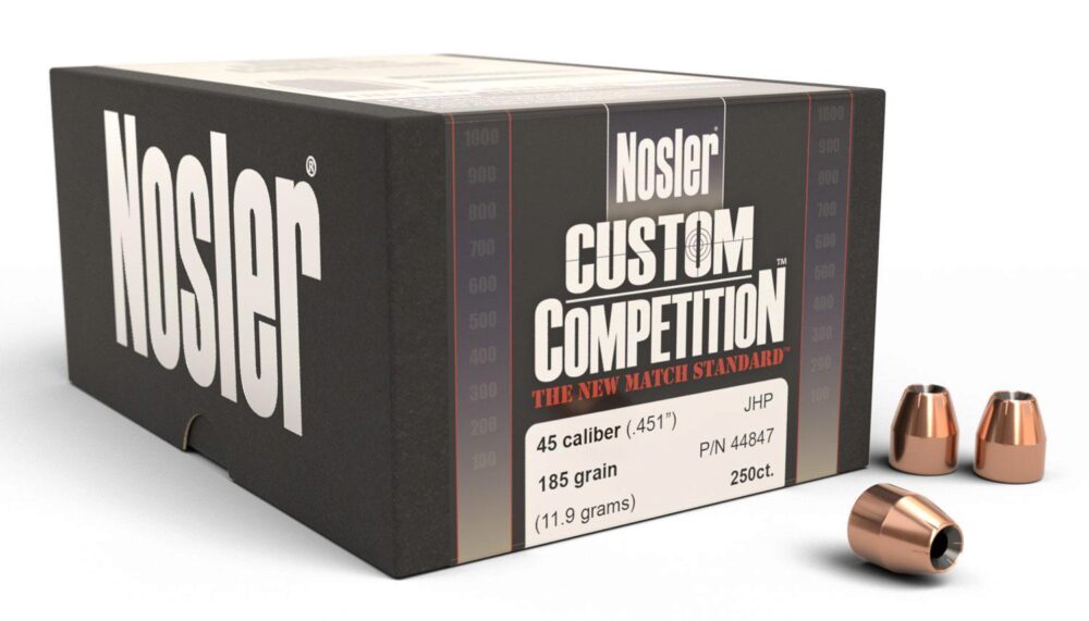 Nosler 44847 Custom Competition 45 Cal .451 185 gr Jacketed Hollo