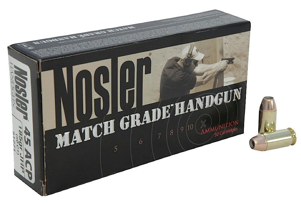 Nosler 51271 Assured Stopping Power Handgun 45 ACP 185 gr Jacket