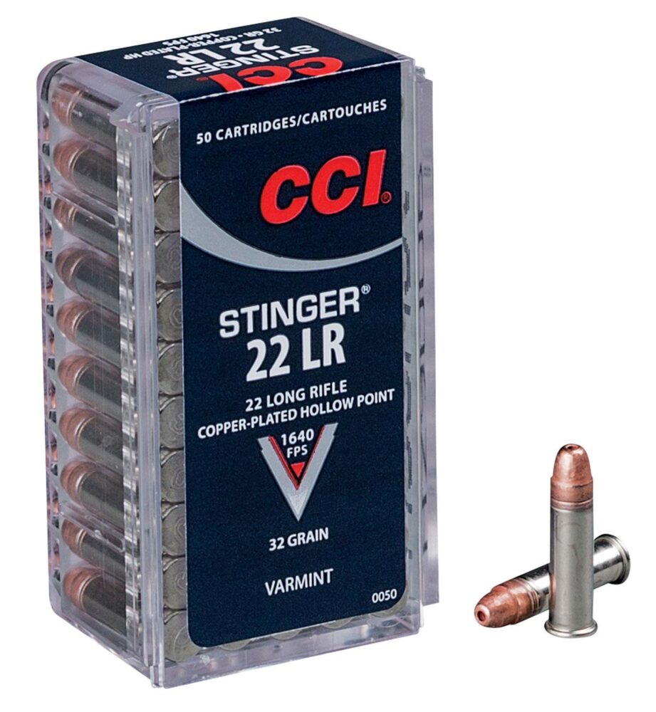 CCI 0050 Stinger  22 LR 32 gr Copper Plated Hollow Point 50 Per B