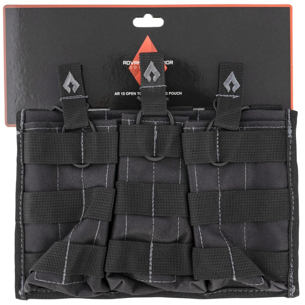 Advance Warrior Solutions AROTTMPBL Double Mag Pouch Open Top Bla
