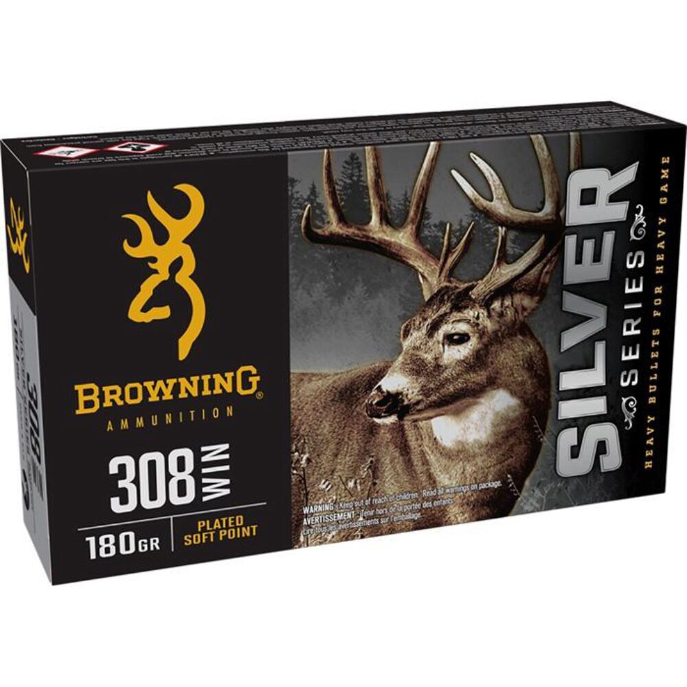 Browning Ammo B192603081  Silver 308 Win 180 gr 20 Per Box/ 10 Ca