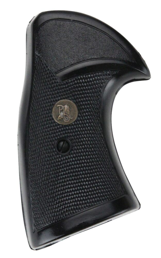 Pachmayr 03267 Presentation Grip Checkered Black Rubber for S&W K