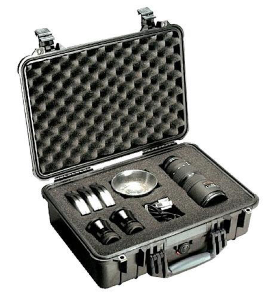Pelican 1500000110 Protector Case Black Polypropylene Holds Handg