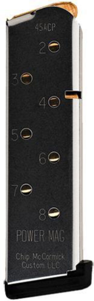 CMC Products 14132 Power Mag  8rd 45 ACP Fits 1911 Officer Stainl