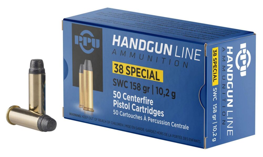 PPU PPH38SS Handgun  38 Special 158 gr Semi Wadcutter 50 Per Box/