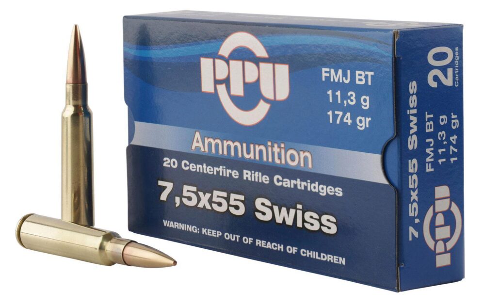 PPU PP7SF Metric Rifle  7.5x55mm Swiss 174 gr Full Metal Jacket B