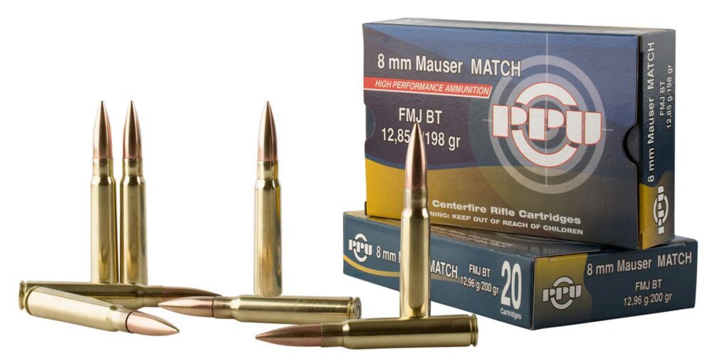 PPU PPM8 Match  8mm Mauser 200 gr Full Metal Jacket Boat Tail 20