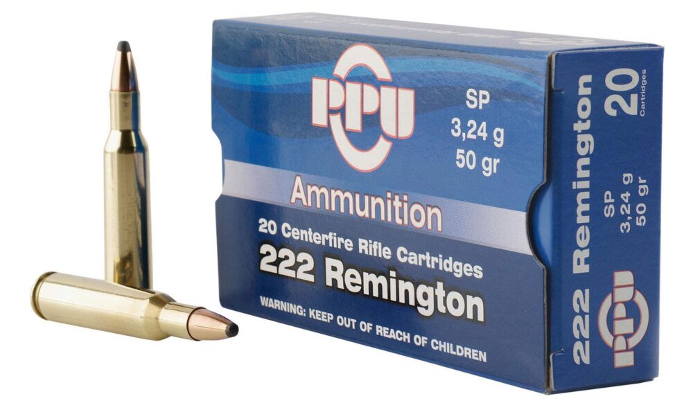 PPU PP222 Standard Rifle  222 Rem 50 gr Soft Point 20 Per Box/ 50