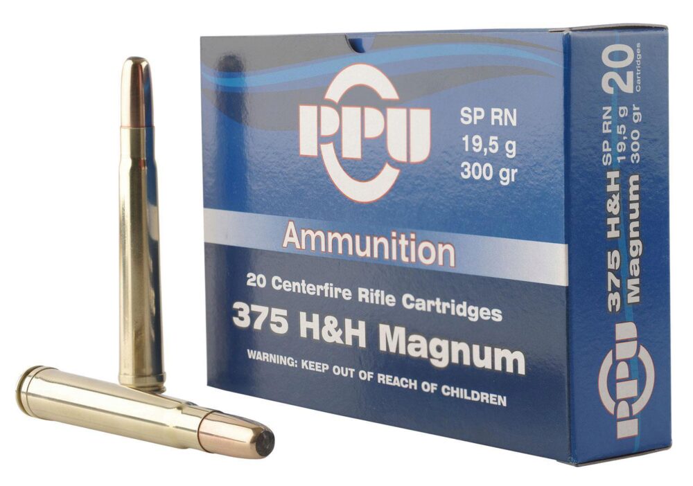 PPU PP375S Standard Rifle  375 H&H Mag 300 gr Soft Point Round No