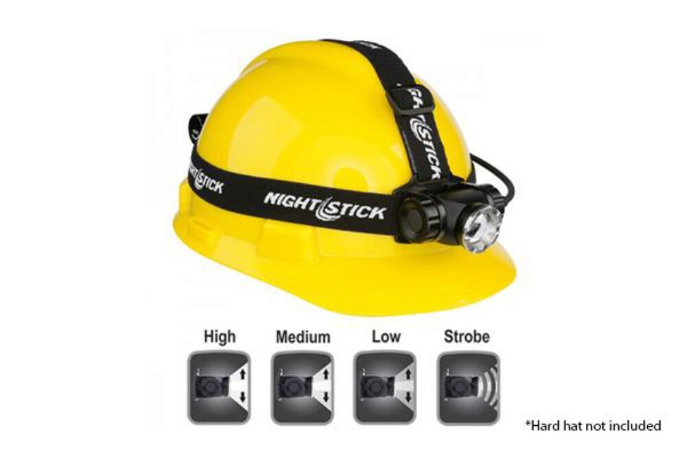 NST 4708B HEADLAMP BLK ADJ