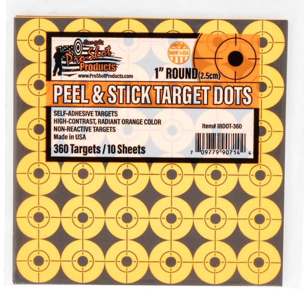 Pro-Shot 1RDOT360 Peel & Stick Target Dots Orange Self-Adhesive P