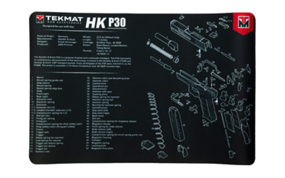 TekMat 11x17 Gun Cleaning Mat - Heckler & Koch P30