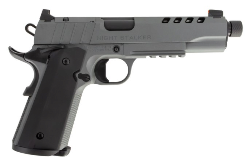 Tisas 10100558 1911 Night Stalker SF 10mm Auto 8+1, 5 Black Steel