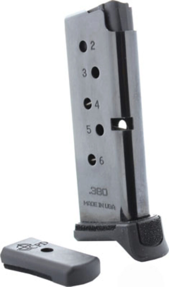 DuraMag 6X38141205RCPD Replacement  Black Detachable 6rd 380 ACP