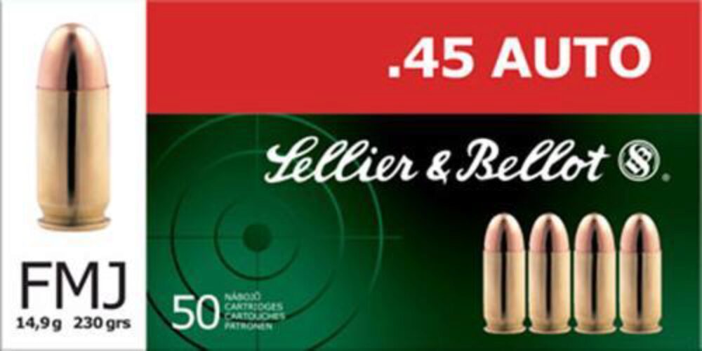 Sellier & Bellot SB45A Handgun  45 ACP 230 gr Full Metal Jacket 5