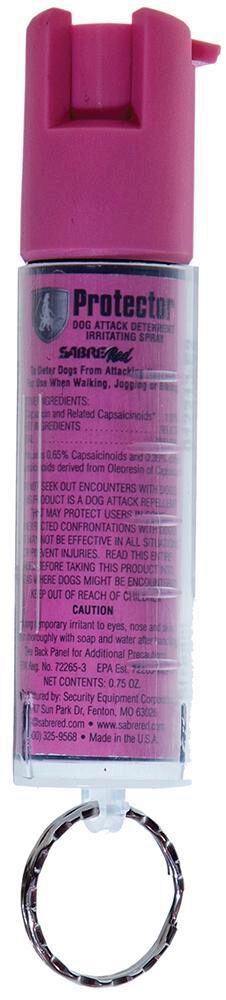 Sabre SRPNBCPKR02 Dog Spray  Capsaicin Range 12 ft 0.75 oz Pink I