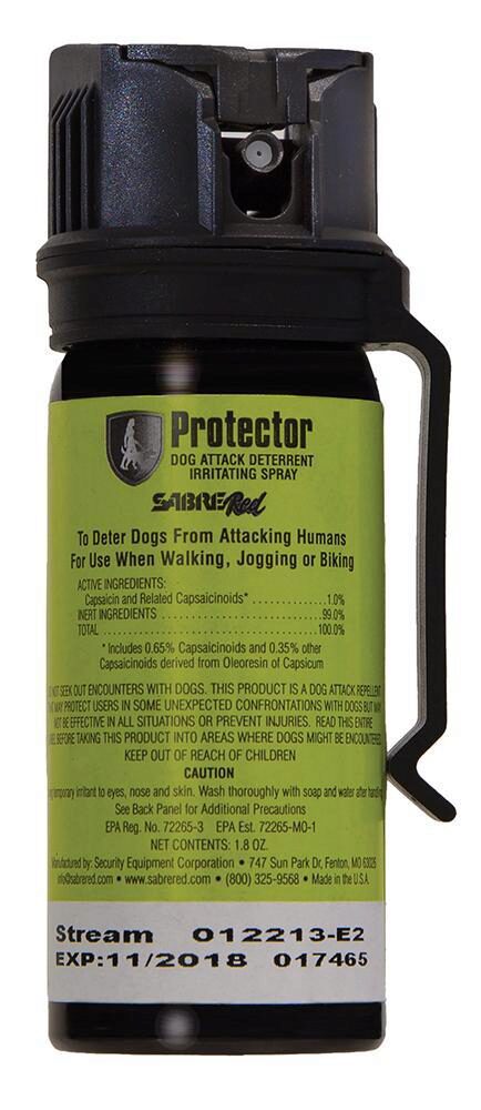 Sabre SRPMK3 Dog Spray  Capsaicin Range 15 ft 1.80 oz Includes Be