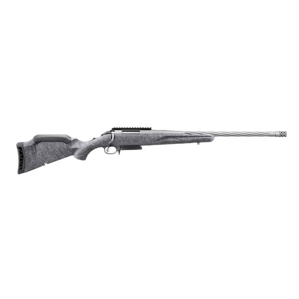 Ruger Amer Gen2 308 Win Bolt Gray Splatter, 20" Fluted Bbl, Muzzle Break, Threads  5/8x24
