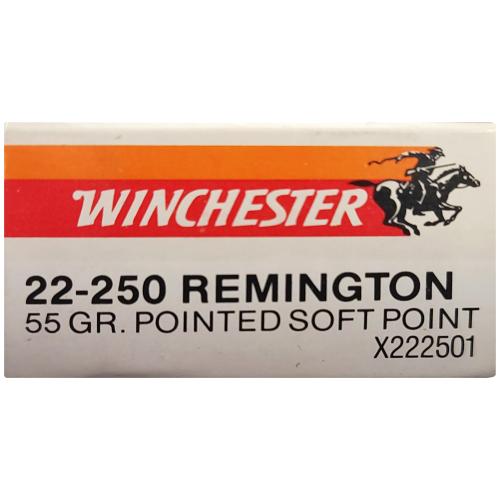 WINCHESTER SUPER-X 22-250 REM 55 GR PSP - 20 RDS