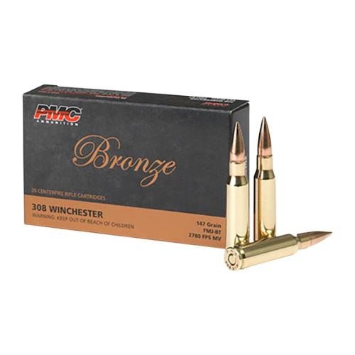 Bronze 308 Winchester 147gr Full Metal Jacket 20/Box