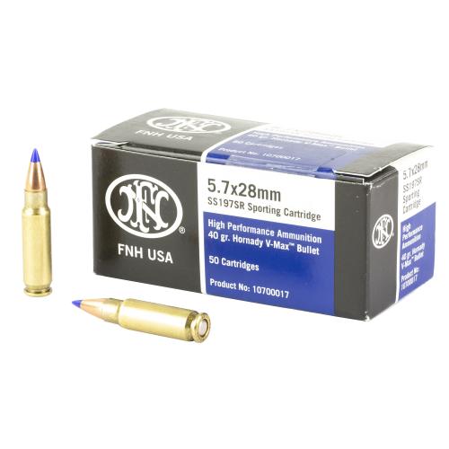 FN SS197SR, 5.7x28mm, 40 Grain, Hornady V-MAX, 50/Box