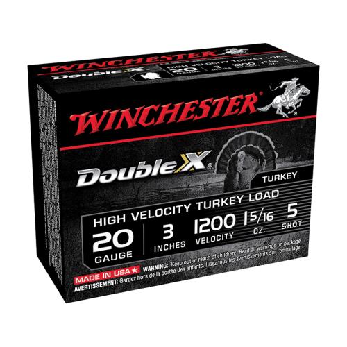 Winchester Double-X HV Turkey, 20ga, 3", 1 5/16"oz, #5 - 10/bx