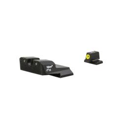 Trijicon HD XR™ Night Sights - Smith & Wesson M&P / SD9 / SD40 Front: Yellow Outline / Green Tritium, Rear: Black Outline / Green Tritium