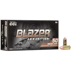 CCI Blazer 9mm 115 GR FMJ Brass - 50 Rds CCI Blazer 9mm 115 GR FMJ Brass - 50 Rds