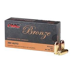 PMC Bronze 380 Auto 90gr FMJ - 50/bx
