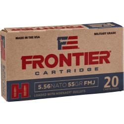 Hornady Frontier, 5.56mm NATO, 55 Grain, FMJ - 20/BX Hornady Frontier, 5.56mm NATO, 55 Grain, FMJ - 20/BX