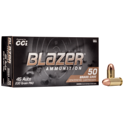 CCI Blazer Brass 45ACP 230gr Full Metal Jacket - 50 Per Box CCI Blazer Brass 45ACP 230gr Full Metal Jacket - 50 Per Box