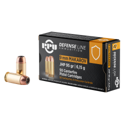 PPU PPD9M Defense 9x18 Makarov 95gr Jacketed Hollow Point 50 Per Box PPU PPD9M Defense 9x18 Makarov 95gr Jacketed Hollow Point 50 Per Box