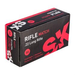 SK Rifle Match 22 LR 40gr Lead Round Nose 50/Box