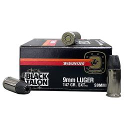 Winchester Supreme Black Talon - 9mm 147 GR SXT - Light Box 16 Rds