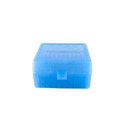 MTM Flip Top Rifle Ammo Box 22 BR-308 Winchester 100 Round Blue