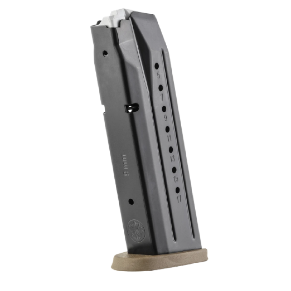 M&P FULL SIZE MAGAZINE 9MM BROWN BASE PLATE 17RD M&P FULL SIZE MAGAZINE 9MM BROWN BASE PLATE 17RD
