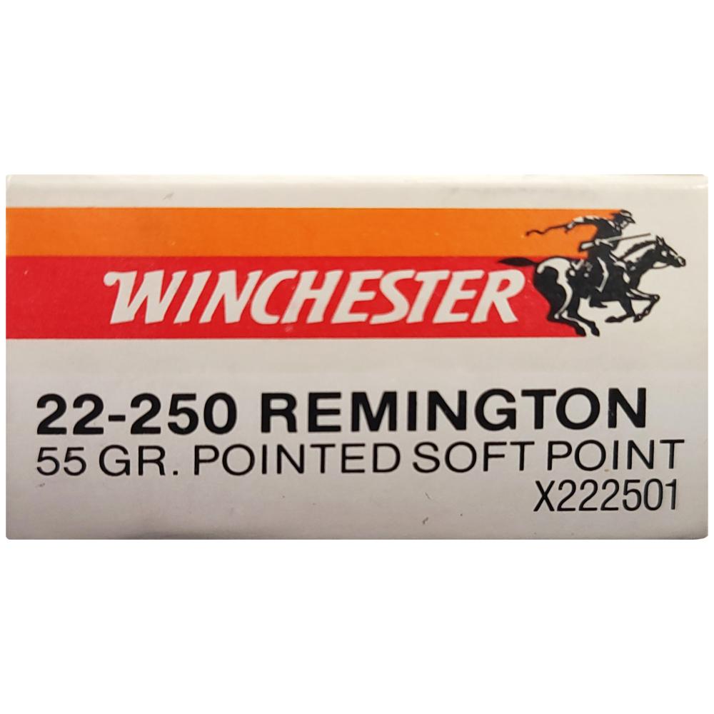 WINCHESTER SUPER-X 22-250 REM 55 GR PSP - 20 RDS